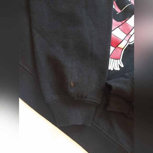 Disney Women's Black Sweatshirt Size S Holiday Mickey Mouse Fleece Pullover - Picture 10 of 10